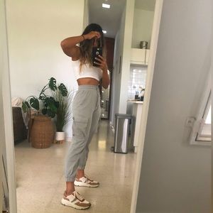 Zara sage green jogger pants like new.